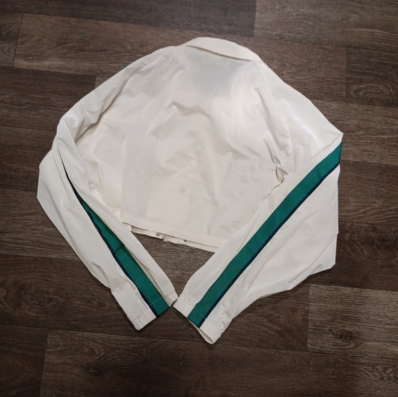 Zara White and Green Bomber Jacket - Picture 5 of 5